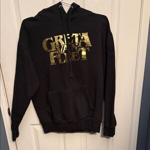 Black Gret Van Fleet Hoodie with Gold Print